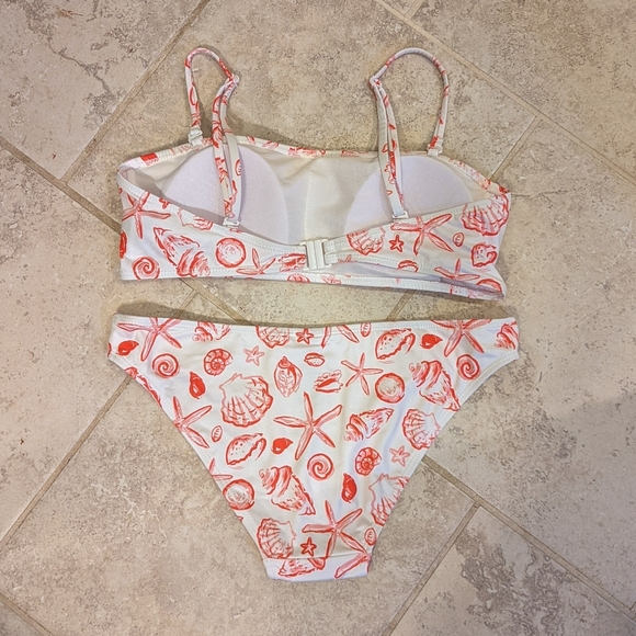 Primark UK Orange Red and White Seashell Bikini, NWT - Picture 5 of 11